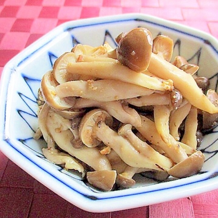 作り置きにも しめじの中華風ごま和え レシピ 作り方 By はぁぽじ 楽天レシピ